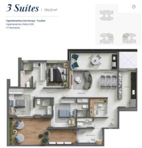 3 SUÍTES -134M²_