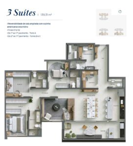 3 SUÍTES -139M²_